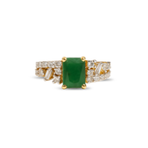 Gold Plated Emerald Ring