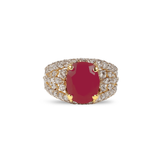 Gold Plated Ruby Ring