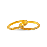 Intricately Designed Gold-Plated Bangles