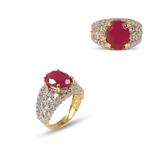 Gold Plated Ruby Ring