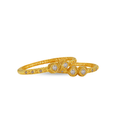 Elegant Gold-Plated Bangle Set
