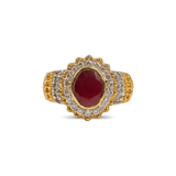 Gold Plated Ruby Ring