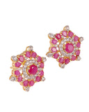 Radiant Floral Stud Earrings