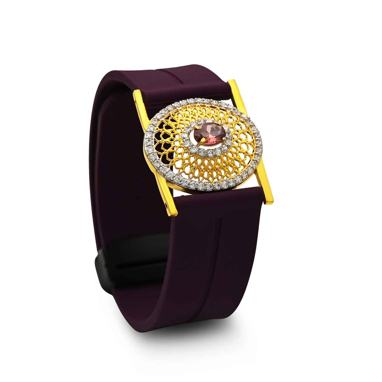 Elegant Maroon Strap Bracelet