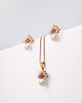 Luxurious Pearl & Gemstone Jewelry Set