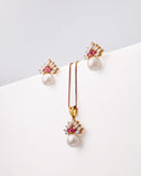 Luxurious Pearl & Gemstone Jewelry Set