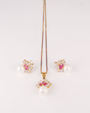 Luxurious Pearl & Gemstone Jewelry Set