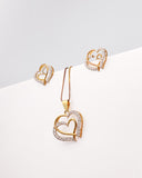 Double Heart Jewelry Set