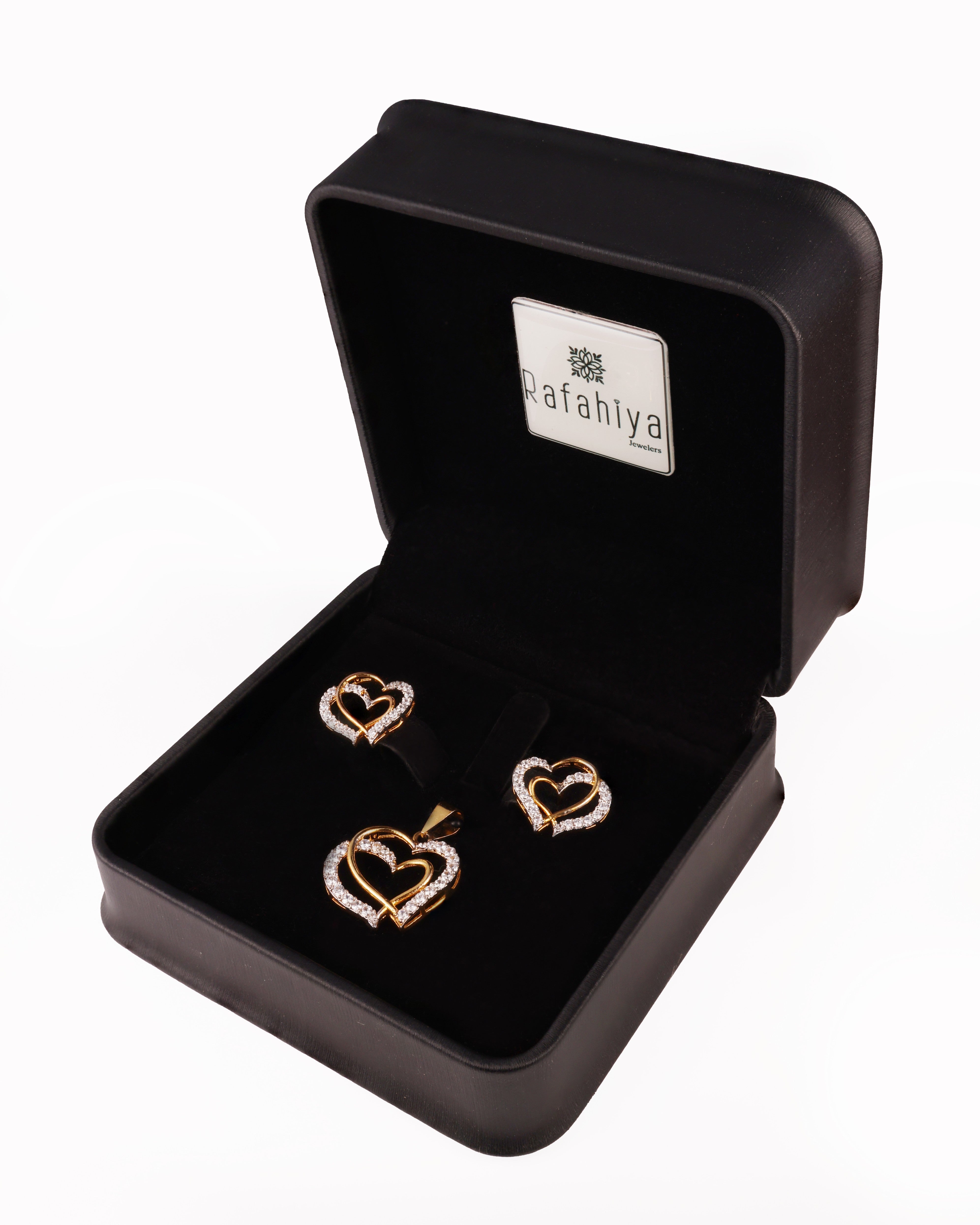 Double Heart Jewelry Set