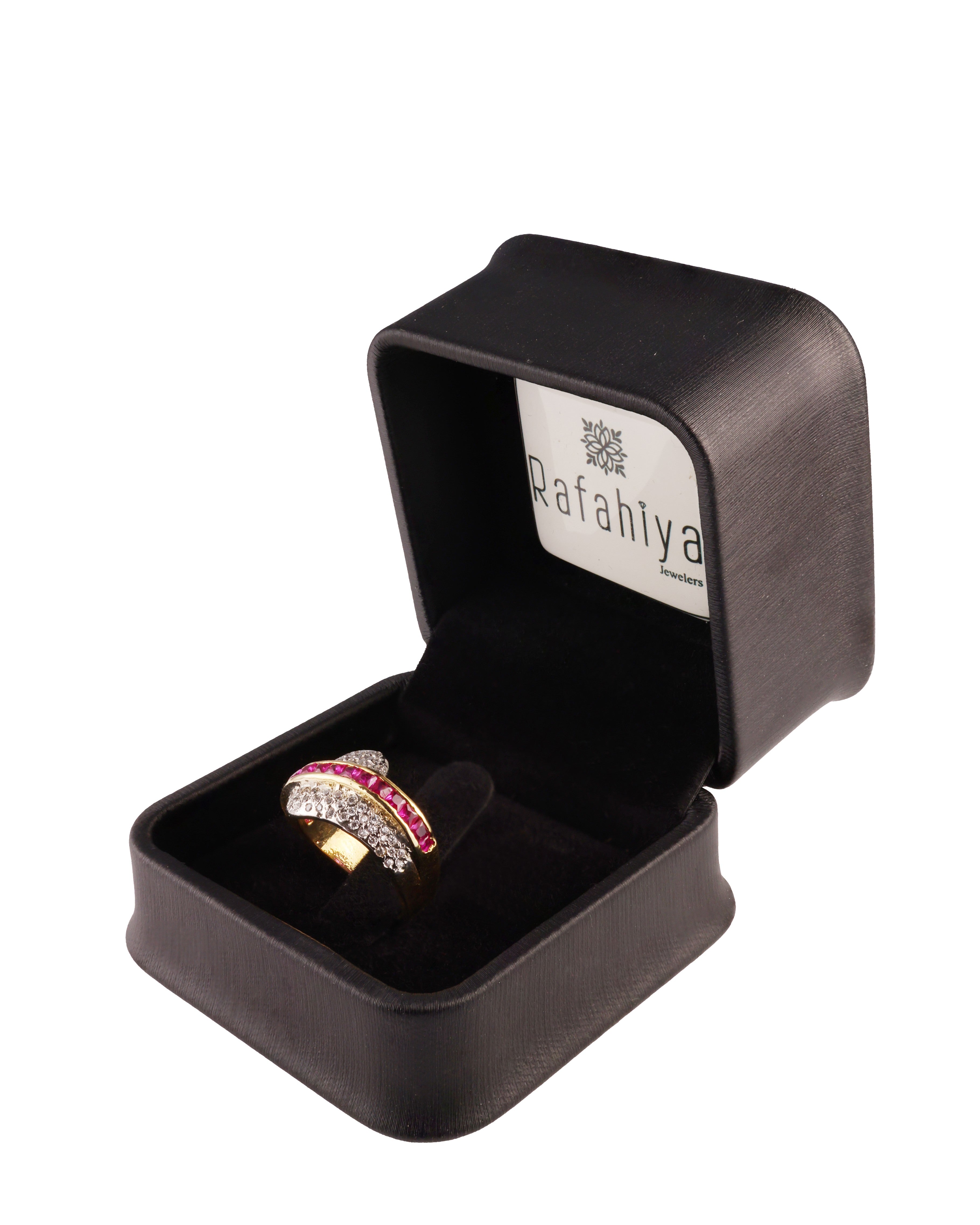 Ruby Crossover Band Ring