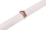 Ruby Crossover Band Ring