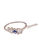 Silver Bracelet with Emerald Stone