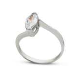 Silver Plated Zircon Ring