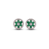 Emerald Garden Zircon Earrings