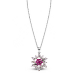Radiant Ruby Snowflake Pendant