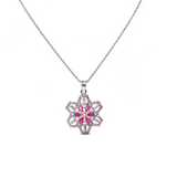 Ruby Snowflake Pendant