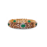 Emerald Charm Green & White Zircon Bangle