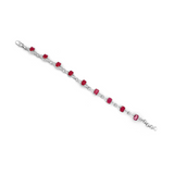Scarlet Glow White & Red Zircon Bracelet
