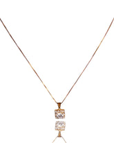 Square-Cut White Stone pendant