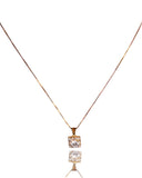 Square-Cut White Stone pendant