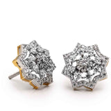 Luxurious Earrings With Zircons in 925 Silver With Rhodium and Gold Plating