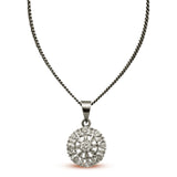 Dazzling Pendant With White Zircons in 925 Silver With Rhodium Plating