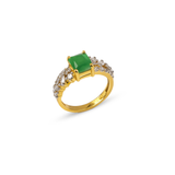 Gold Plated Emerald Ring
