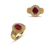 Gold Plated Ruby Ring