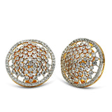 Stunning Earrings in Zircons in 925 Silver With Gold Plating