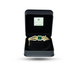 Exquisite Gold & Diamond Bracelet with Emerald Stone