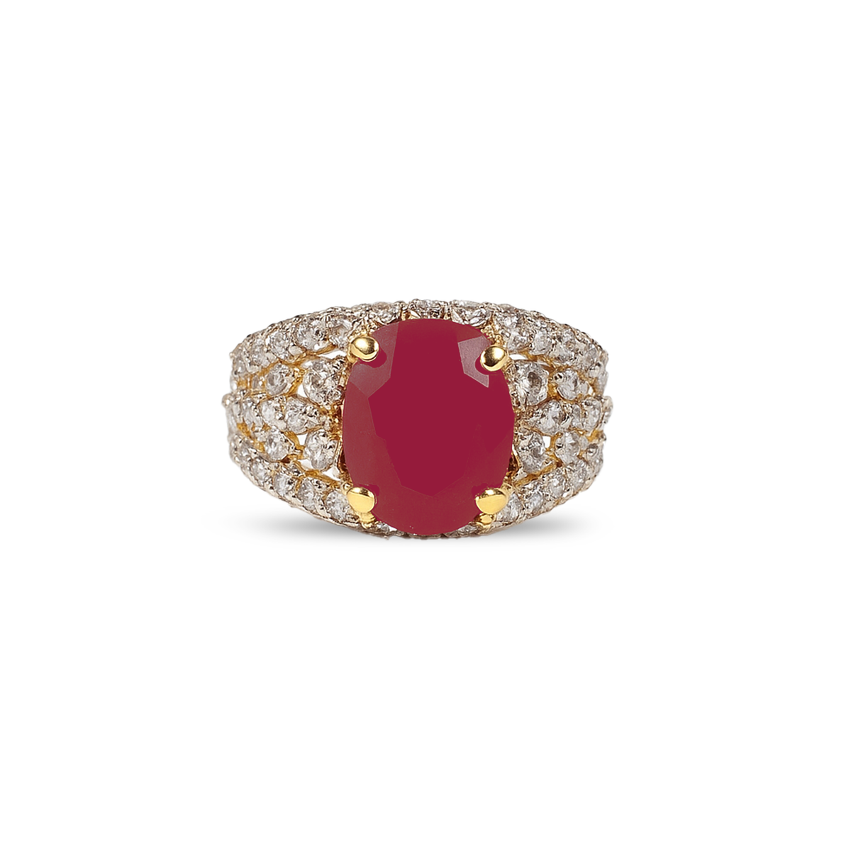 Gold Plated Ruby Ring