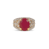 Gold Plated Ruby Ring
