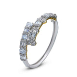 Luxurious diamond style bracelet with zircons in 925 Silver with rhodium plating