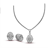 Dazzling pendant set with zircons in 925 Silver with Rhodium plating