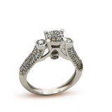 Elegant Diamond-Style Zircon Ring in 925 Sterling Silver