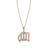 Golden Harmony White Zircon Pendant