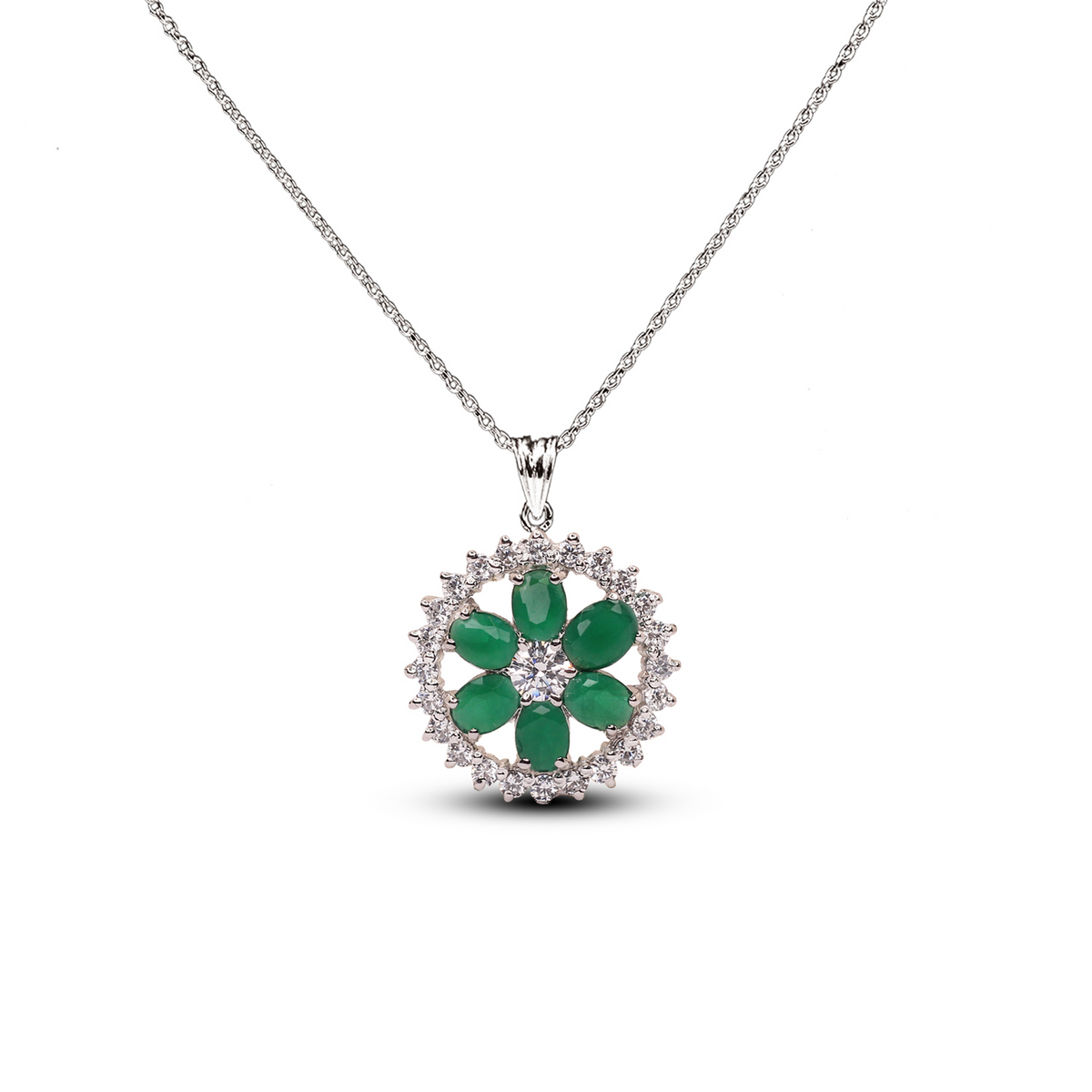 Emerald Blossom Pendant