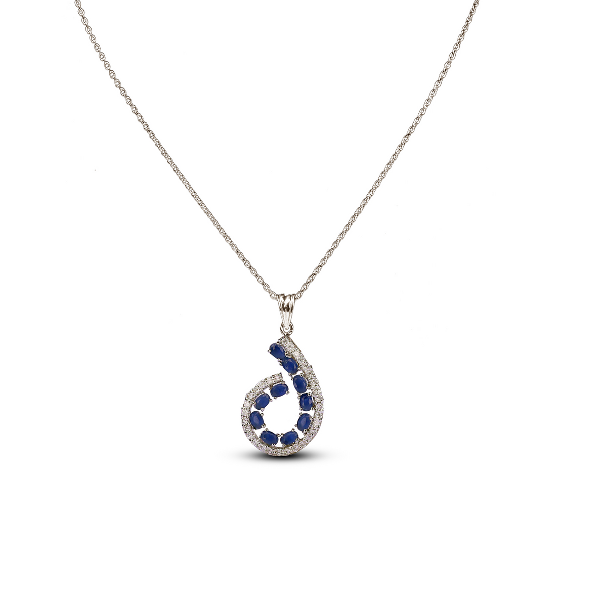 Sapphire Swirl Pendant