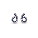 Sapphire Swirl Zircon Earrings