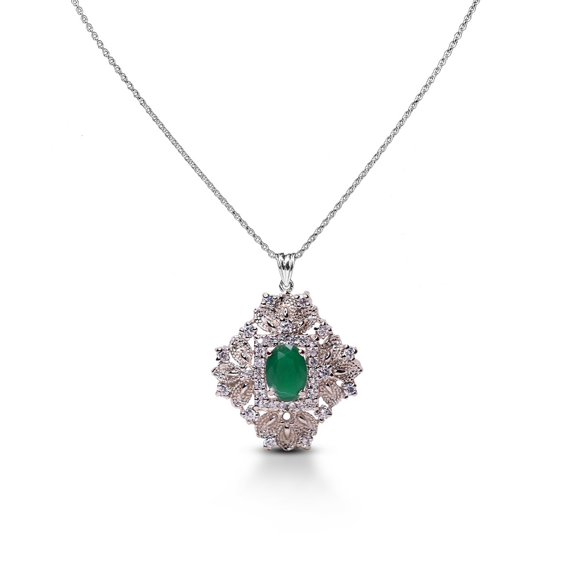 Emerald Blossom Pendant