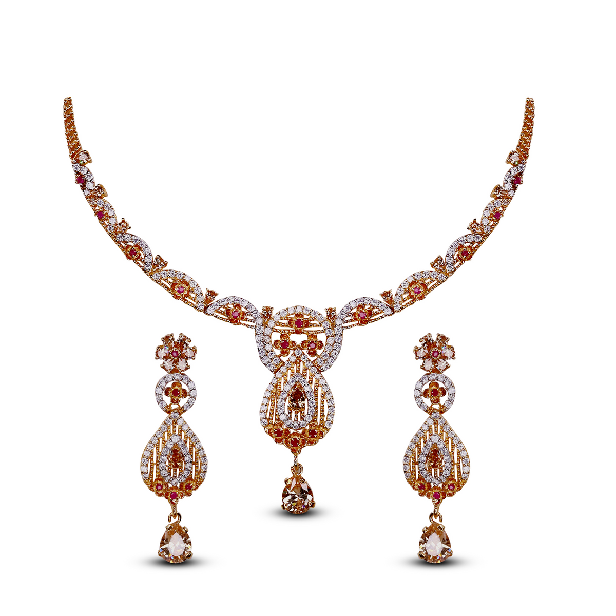 Regal Radiance Zircon Necklace Set
