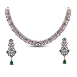 Emerald Grace Zircon Necklace Set