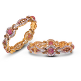 Scarlet Radiance Red & White Zircon Bangle