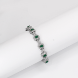 Emerald Sparkle White & Green Zircon Bracelet