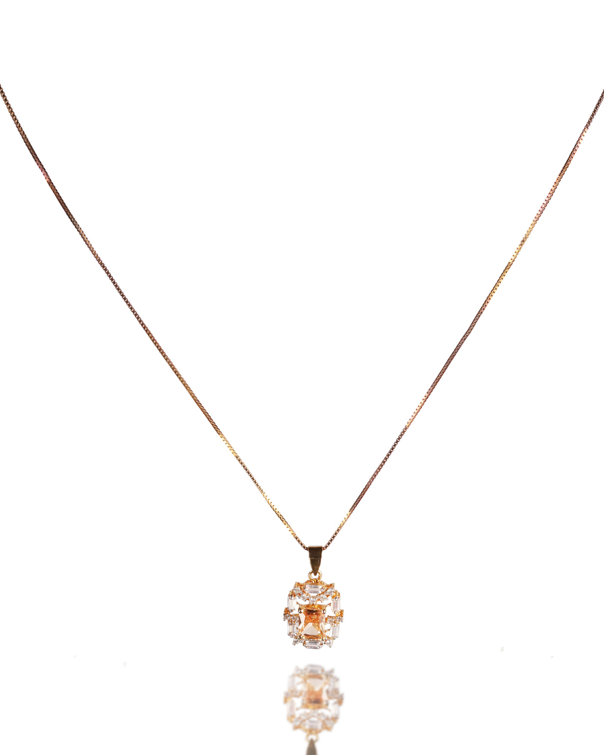 Regal Pendant with Yellow and White Stones