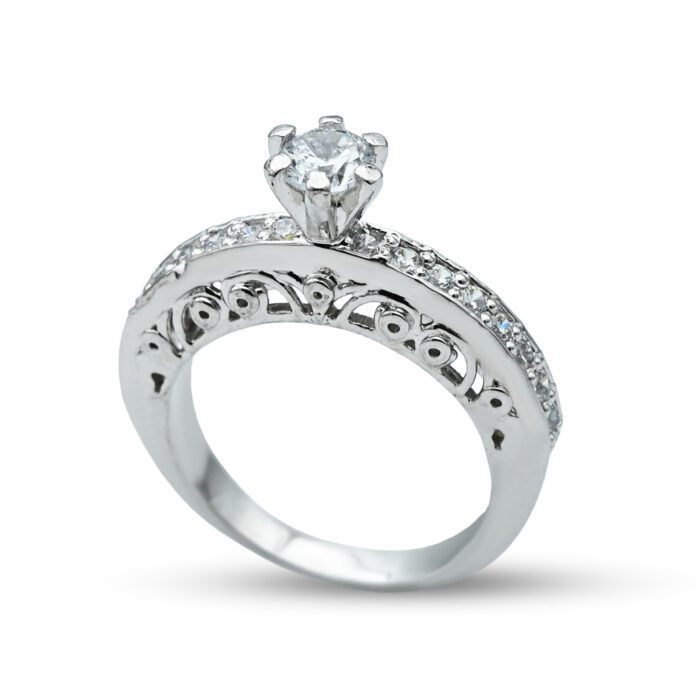 Rhodium Plated Ring