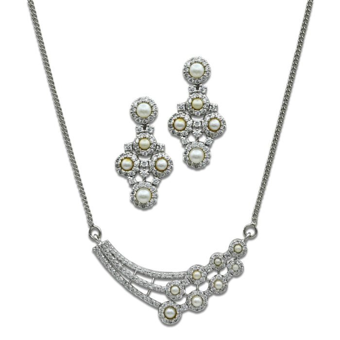 Rhodium Plated Half Set