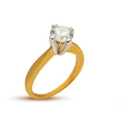 Gold Plated Ring with Zircons