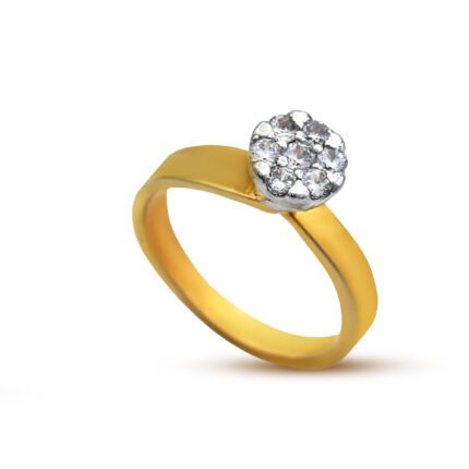Gold Plated Ring with Zircons