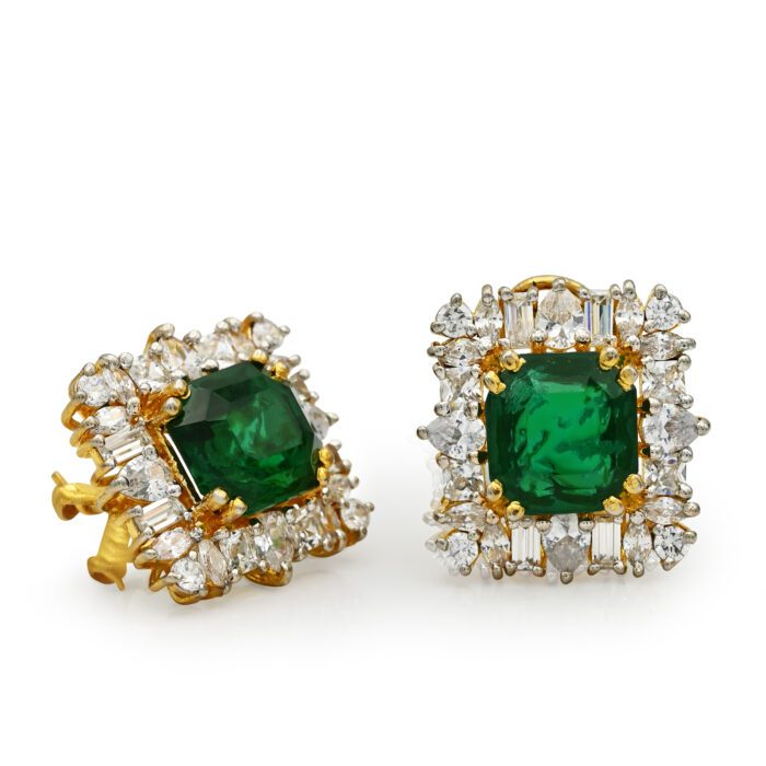 Gold Plated Earrings with Zircons